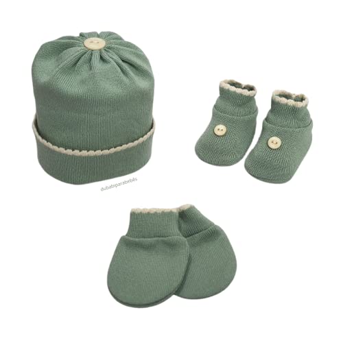 Kit Saida Maternidade Recem Nascido Menino Verde Militar