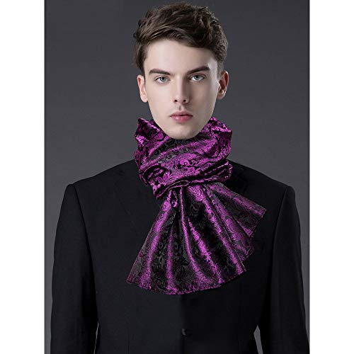 Yohowa Men/Women Lightweight Scarf Purple Silk Feeling Print Soft Scarves Fashion Neckerchief Wraps Gift #TOP2
