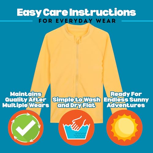 Image of SwimZip UPF 50+ Long Sleeve Rash Guard for Boys' and Girls' - Baby, Toddler, Kids