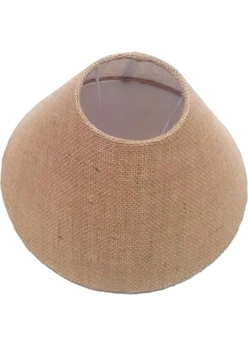 Image of Amir handicrafts inchTable Jute Lamp Shade - Round 10-Inch Sand Brown Lamp Shade for Table Lamps, Single Pack of One Elegant Natural Fiber Shade, Perfect for Rustic and Modern Home Decor inch