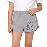 Summer Dolphin Shorts for Girls Cotton High Waist Pull on Cute Print Fashion Casual Athletic Shorts