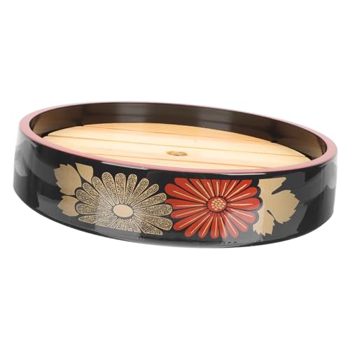 Bandeja redonda reusable para sashimi y sushi 24.5 cm miniatura 1