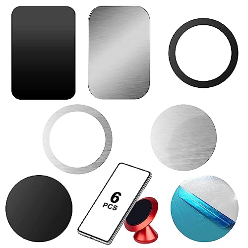 Ormromra Metallplättchen Selbstklebend Handy, 6 Stück Ultradünne Magnet...