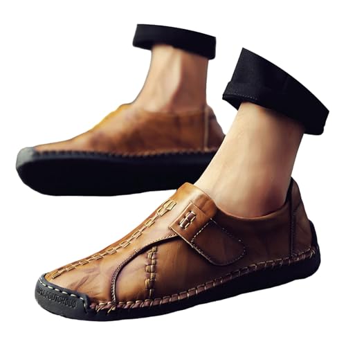 Calzado Casual para de Estilo práctico y cómodo en conducción con Flexible para Uso Diario y Viajes (Brown2, 47) #177