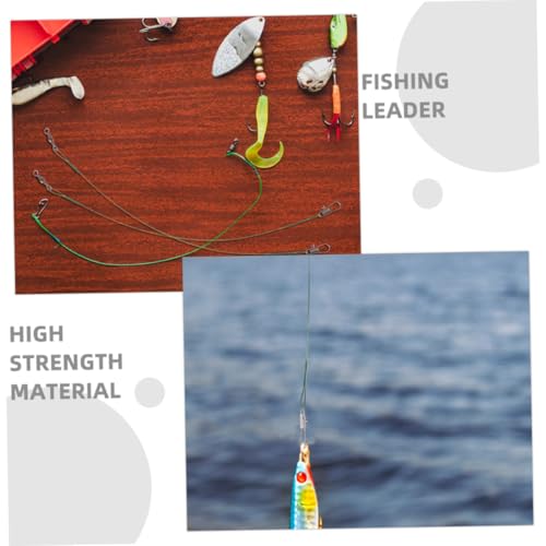 30 Piezas Líderes de Pesca de Acero Bite con Mosquetones Giratorios miniatura 3