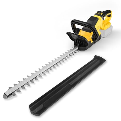 Cordless Hedge Trimmer Grass Shear Compatible With Dewalt 18V 20V Electric Battery Grass Trimmer Hedge Trimmers Cutter with 52 cm 20.5 inch Blades for Garden Shrub Lawn Trimming (No Battery)