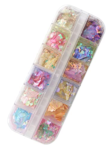 12 Madrepérola Encapsulamento e Aluminio Art Nail Unhas 12 Madrepérola Encapsulamento e Aluminio Art