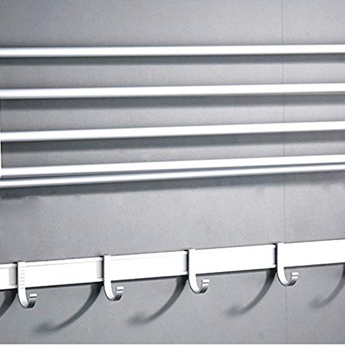 Estante de baño de acero inoxidable duradero para ducha y cocina con ganchos integrados 6
