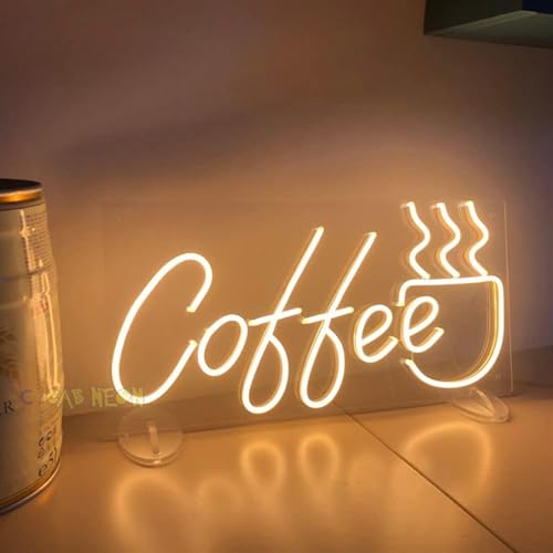 Lámpara de neón de negocios café con luces de pared LED visuales decorativas 4