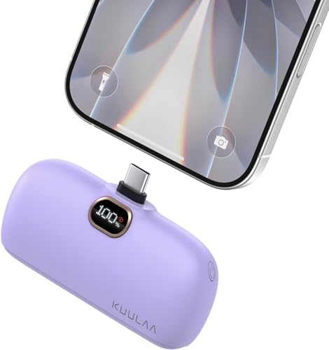 Kuulaa Mini Batterie Externe Powerbank 5000mAh PD 20W Power Bank USB C Petite et Mignonne Compatible avec Samsung Huawei Xiaomi Oculus Quest Jeux Switch -...