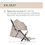 Chicco Kinderwagen Taormina, Ab Geburt bis 22 Kg, Praktisch und leicht, Zusammenklappbarer Buggy, Kinderbuggy, Einhandverschluß, Verstellbare Rückenlehne, Fußstütze, Verdeck, Beige