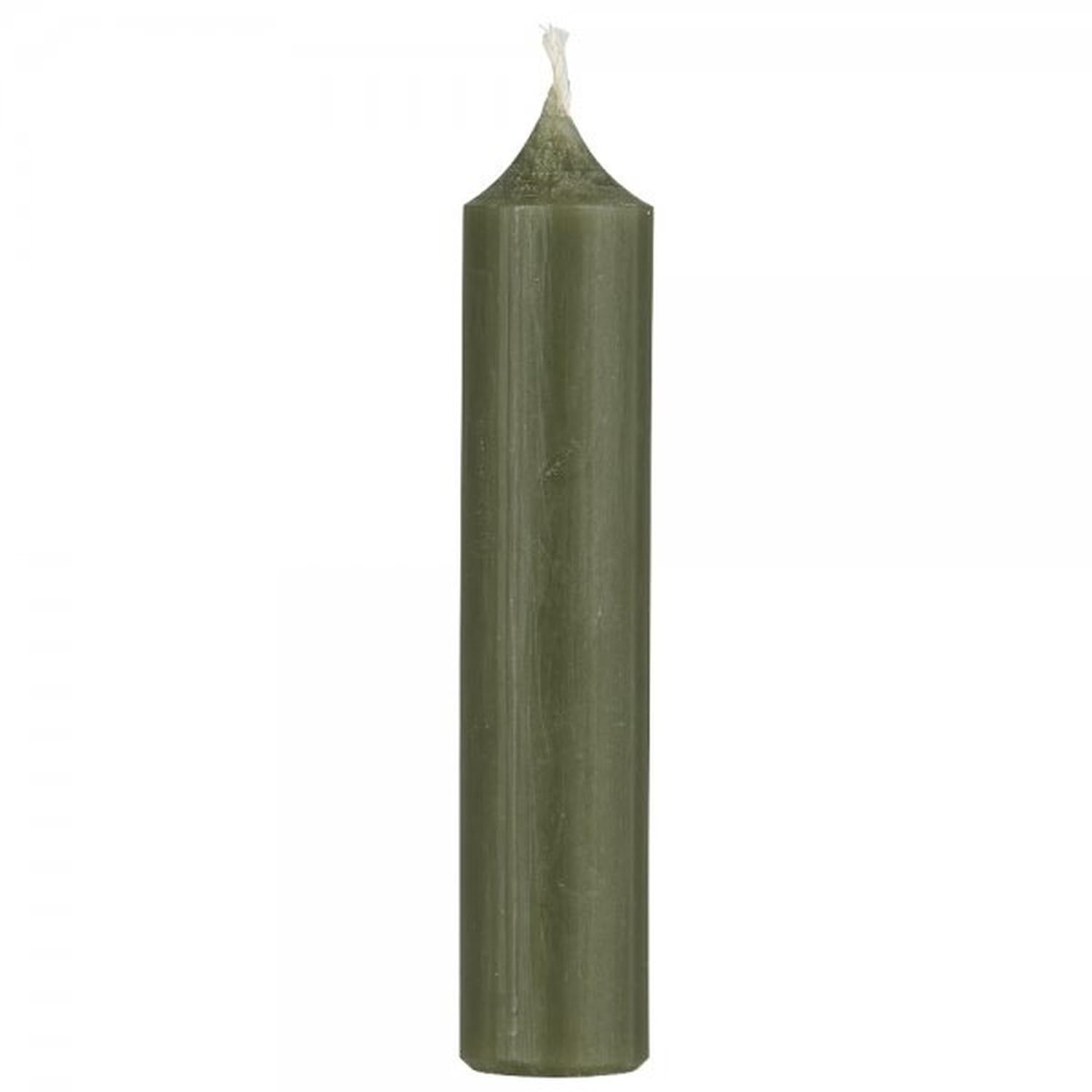 Ib Laursen Green Tapered Candle Forest Rustic Height 11 Diameter 2.2 Mm