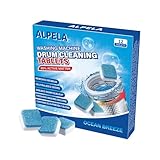 ALPELA Washing Machine Cleaner Descaler | Deep Cleaning Tablets For HE Front & Top Load Washer, Septic Safe Eco-Friendly Deodorizer, Clean Inside Drum and Laundry Tub Seal (Ocean Breeze - 12 Count)