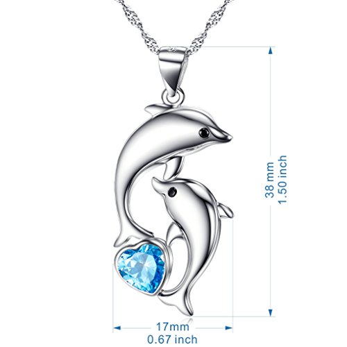 Dolphin Necklace 925 Sterling Silver Mothers Day Gifts For Women Necklace Chains3