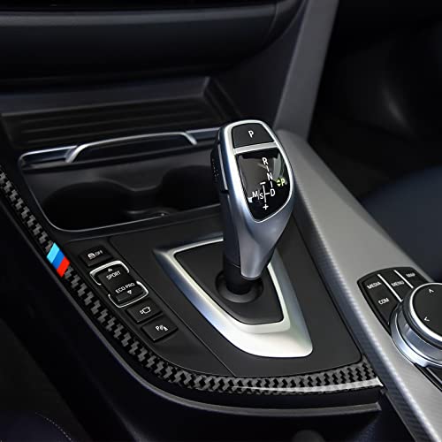 Image of Car Gear Shift Panel Trim Carbon Fiber Decal Center Console Sticker fits for BMW 3 4 Series 2012-2019 Accessories
