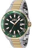 Geschlecht: Herren INVICTA Pro Diver 46072 Herrenuhr 45 mm, Edelstahl, grün, Quarzuhr, Gold, Silber, Grün, Klassisch