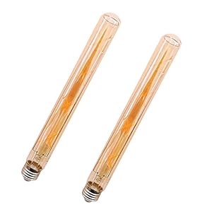 ZRJIA E27 T30 300mm Decoratieve LED Lamp Vintage Stijl Retro Industrieel Antiek Edison E27 T30 8W 680lm 2300K warm wit 360° 230V, Geen Flikkering, Niet-dimbaar (Pack van 2)
