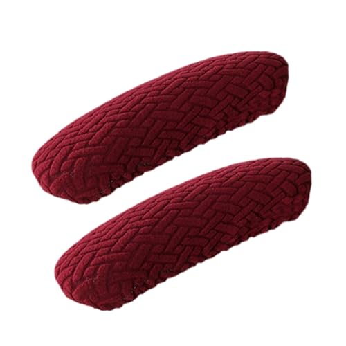 AFXGUSD 2 Fundas para Reposabrazos de Silla de Oficina, Fundas Elásticas para Reposabrazos de Sillón, Protectores para Reposabrazos de Silla de Ordenador, Rojo, Individual