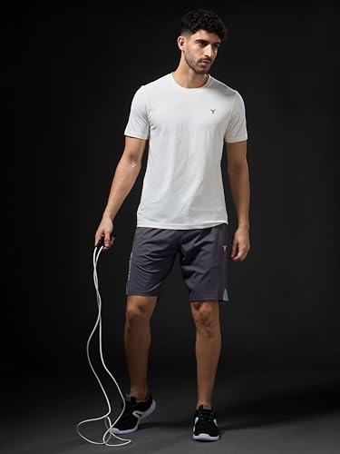 Image of TECHNOSPORT Mens Regular Fit Solid Shorts for Gym, Workout & Sports with Anti Microbial, Techno Dry