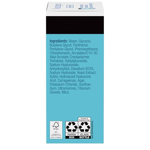 Kenvue Neutrogena Hydro Boost Hyaluronic Acid Serum for Face & Neck, Lightweight Daily Hydrating Serum with Hyaluronic Acid for Dry Skin, Oil-Free, Non-Comedogenic, Fragrance-Free, 1 fl. oz