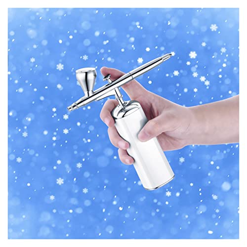 Verfspuit Airbrush met mini-handcompressor Air Brush-reinigingsset voor make-up Taartdecoratie Tattoos Nail Art Craft Kleurmodel voor binnen- en buitenmuren, plafond, vennen - Image 3