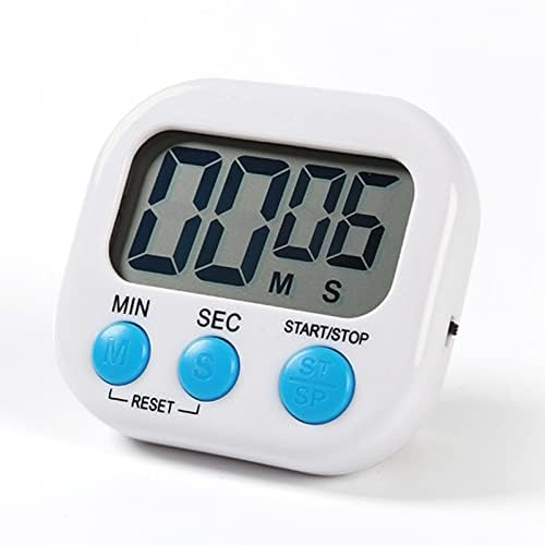R-TEK Digital Kitchen Timer & Stopwatch, Countdown Large Digits, Loud Alarm, Magnetic Stand Round for Cooking (Battery Included)