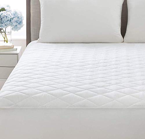AMROK Protector de colchón acolchado de microfibra suave (cama doble pequeña: 120 x 190 cm)