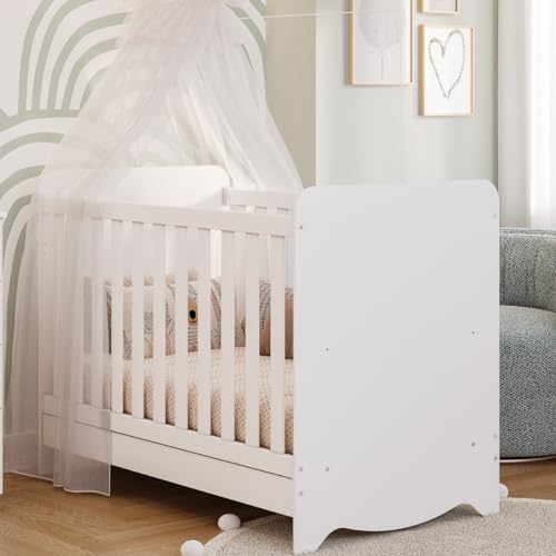 Berço Mini Cama Americano 3 em 1 Ben Branco Brilho