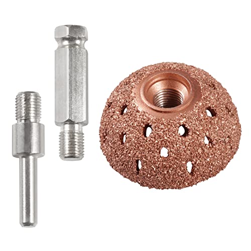 Image of SPEEDWOX 42mm Tire Buffer Wheel Bowl Type Grinding Head Tungsten Steel Tire Repair Tool with 2 Pcs Linking Rod Adapter, for Tire Repair Grinding Pad Grinder Power Tool Accessories
