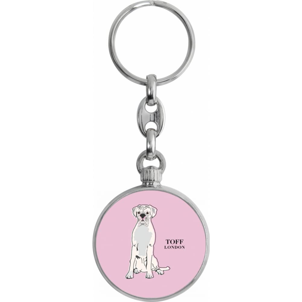Toff London White Boxer Dog Keyring