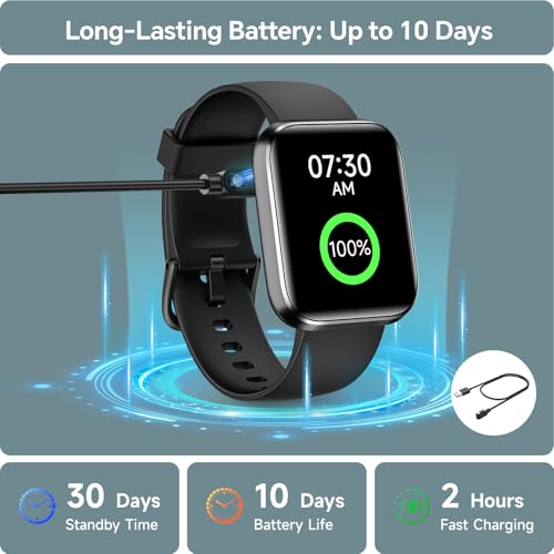 Image of Smart Watch for Men Women, 1.85 inch Smart Watches Compatible iPhone /Samsung /Android (Answer /Make), Fitness Tracker with Heart Rate /Sleep /SpO2 Monitor, Smartwatch 3ATM Waterproof 120+ Sport Modes, Alexa