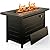 Ciays 42 Inch Propane Fire Pit, 60,000 BTU Steel Gas Fire Pit Table for Outside with Steel Lid and Lava Rock, 2 in 1 Fire Table Gatherings Parties on Patio Deck Garden Backyard, Black