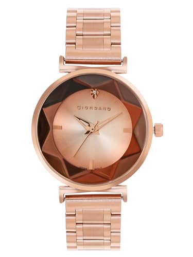 Image of Giordano Analog Stylish Watch for Women Water Resistant Fashion Watch Round Shape with 3 Hand Mechanism Wrist Watch to Compliment Your Look /Ideal Gift for Female - GZ-60059