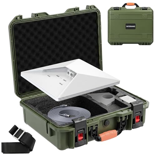 Starlink Mini Case, Waterproof Hard Carrying Case for Star Link Mini Dish Accessories with Shoulder Strap,handheld design, Precision Cut Foam For Starlink Accessories, for Outdoor Travel RV Camping