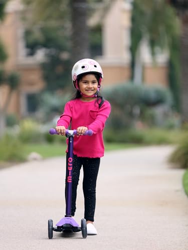 Image of Micro Kickboard | Maxi Foldable LED Kids Scooter for Ages 5-12 | Children up to 110 lbs | 3 Wheel Lean-to-Steer Design | Adjustable T Bar | Smooth Ride, Motion Activated PU LED Wheels | Swiss Design