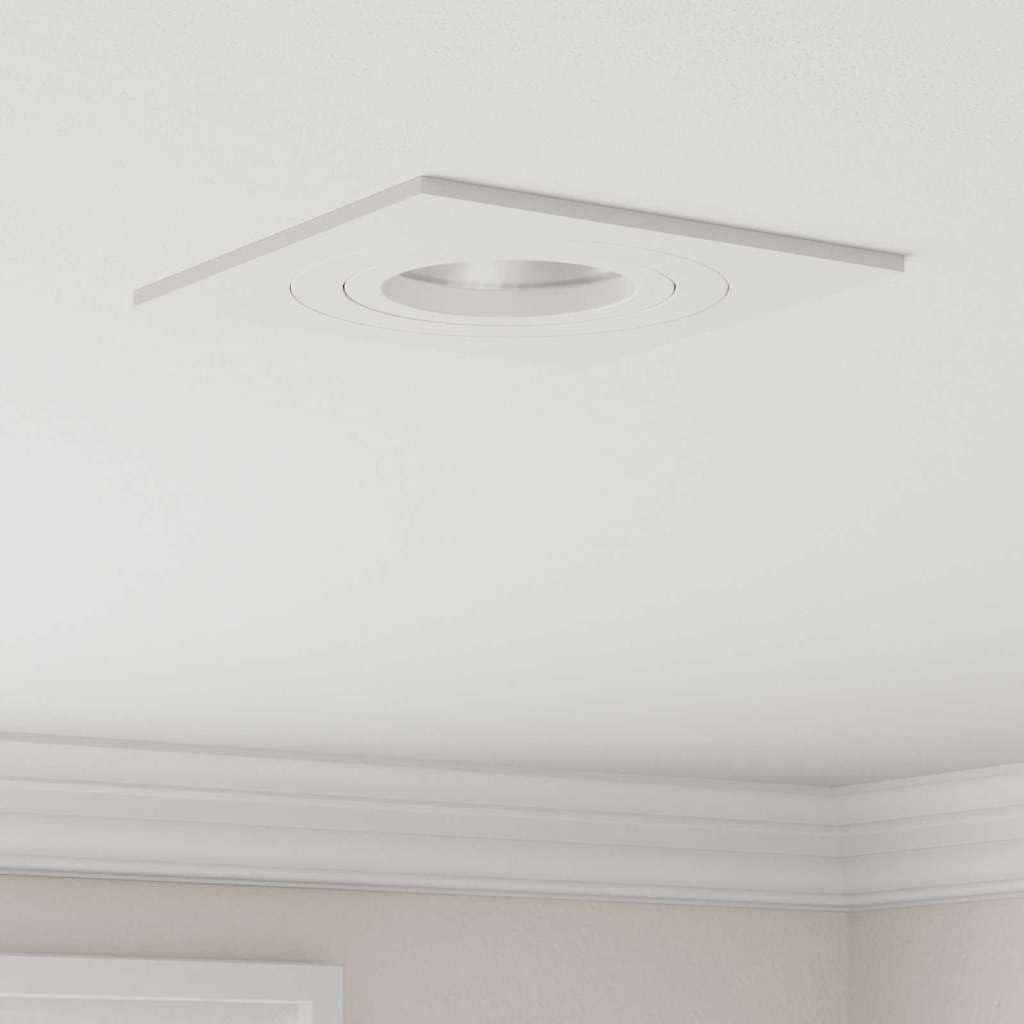 Spotlight - Juego de 6 lámparas empotrables en el techo de aluminio (9 x 9 x 2 cm, regulables 30 grados, compatible con GU10, compactas, para salón, dormitorio, oficina, pasillo, iluminación
