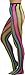 ToBeInStyle Women's Zig Zag Striped Muticolor Rainbow Full Footed Pantyhose
