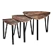 VASAGLE Industrial Nesting Coffee Table, Set of 3 End Tables for Living Room, Stacking Side Tables, Sturdy and Easy Assembly, Wood Look Accent Furniture with Metal Frame ULNT13X