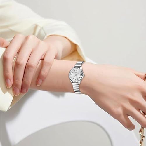 Image of LIGE Luxury Watches for Women Easy Reader Analog Ladies Waterproof Quartz Watches with Stainless Steel Case Wrist Watch