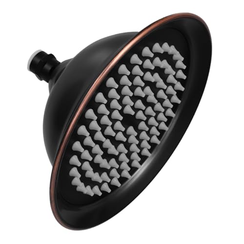 HOLIDYOYO Cabezal de Ducha Vintage de Cobre con Diseño de Campana Grande Rociador de Lluvia para Baño de Agua Preciso y Estabilidad Acabado Antiguo para Clásicos