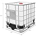 Global Industrial IBC Container 275 Gallon UN Approved, Corrosion-Resistant Composite Metal Pallet Base, for Hazardous and Non-Hazardous Liquid Transportation, 47-1/2