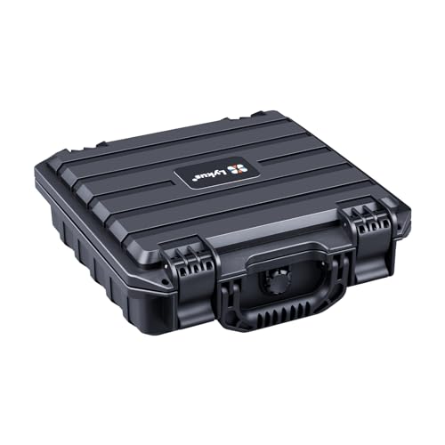 Lykus HC-2811 Wasserdicht Koffer mit anpassbarem Schaumstoff, Innengröße 28,4x26,3x8,7 cm, geeignet für kleine Gegenstände