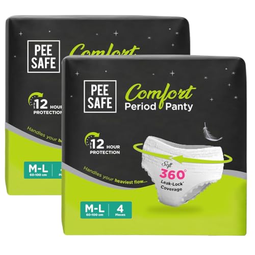 Image of Pee Safe Comfort Period Panties | M-L | 8 Panties | Overnight Comfort