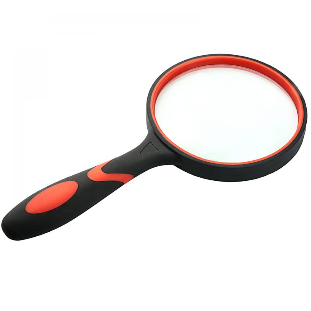 Loupe de Lecture Portable LPY 10X - Grande lentille grossissante avec poignée Souple antidérapante pour Les Personnes âgées, la Lecture de journaux et l'exploration des Loisirs dans -65MM