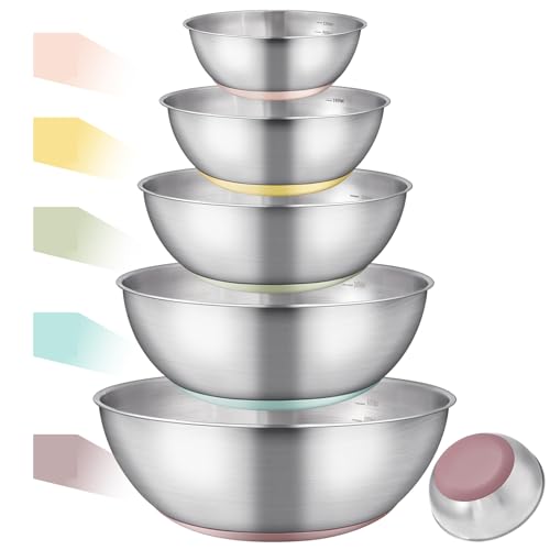 Set de 5 tazones de acero inoxidable GIUOIDUO