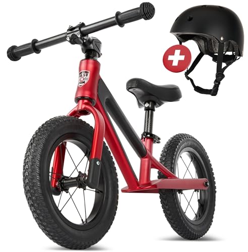 FAST N FUN Laufrad ab 2 Jahre mit Helm [2-5 Jahre] Kinder-Laufrad 12 Zoll...