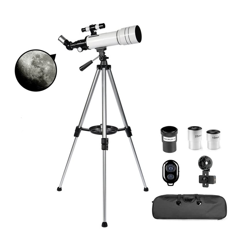 Telescopio astronómico refractor de 70 mm para superar la baja visibilidad lunar en casa 6