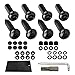 YALOK Anti Theft License Plate Screws Kits- Rustproof Stainless Steel Car Tag Plate Mounting Hardware, M6 (1/4