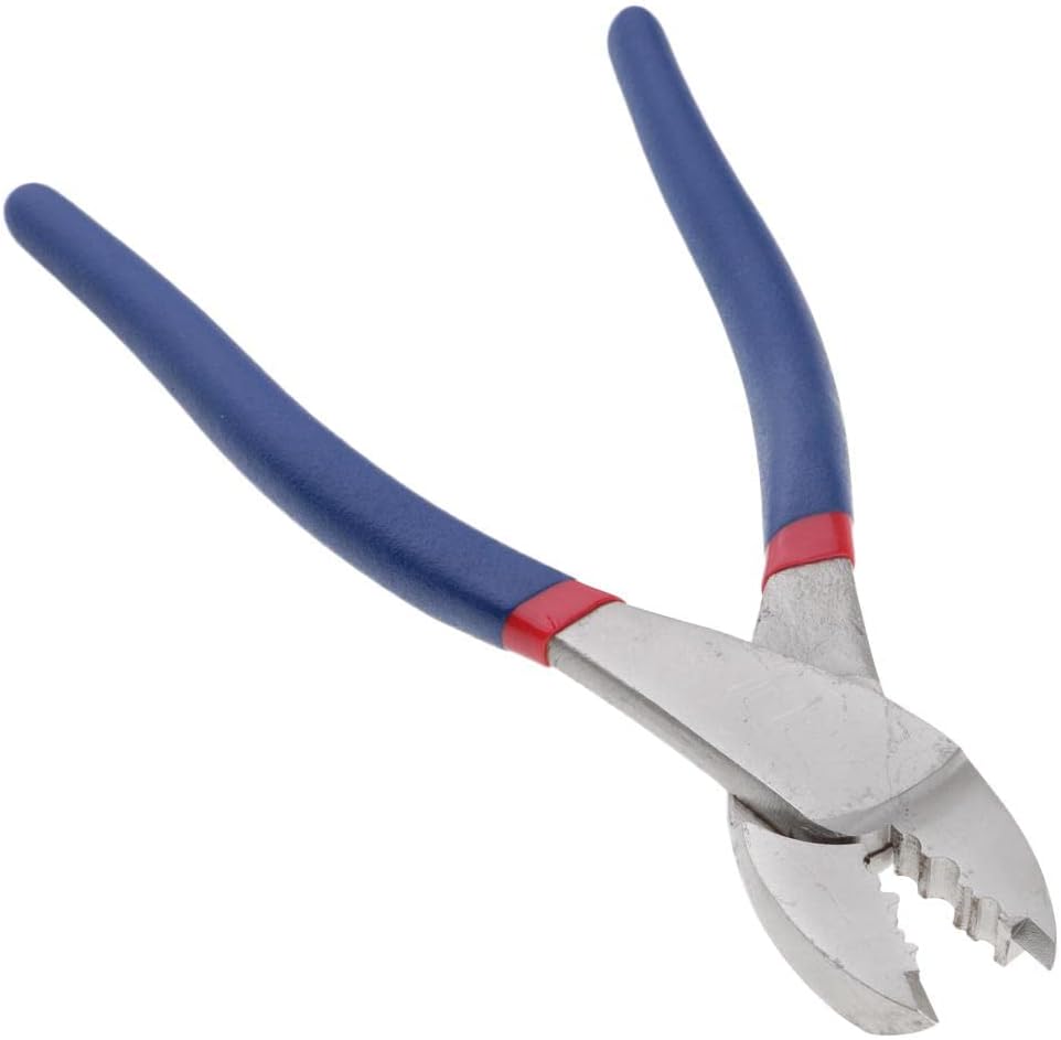 Heavy Duty Silicone Handle Fishing Crimping Plier - Multi-function Tool for Making Swager Rigs - Blue Color 9.6 inch Length