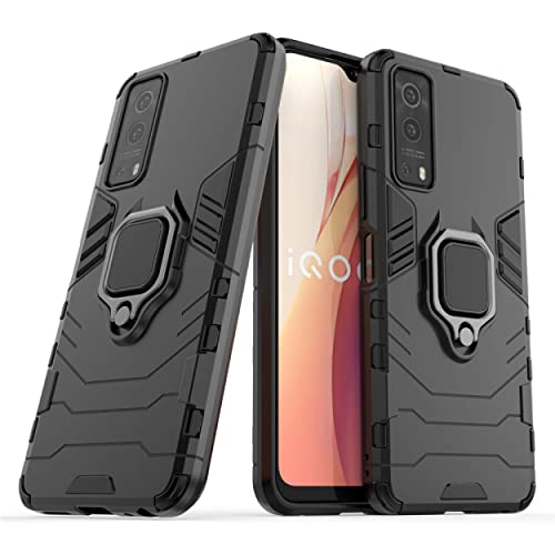 Image of SPAZY CASE Vivo iQOO Z3 5G Back cover | Dual Layer Armor Defender Full Body Protective + PC Hybrid Kickstand Back Case for Vivo iQOO Z3 5G